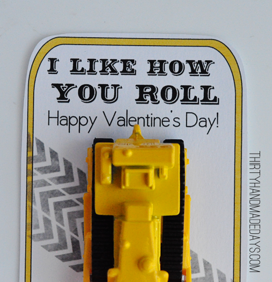 I Like How You Roll Printable Valentine by 30 Days