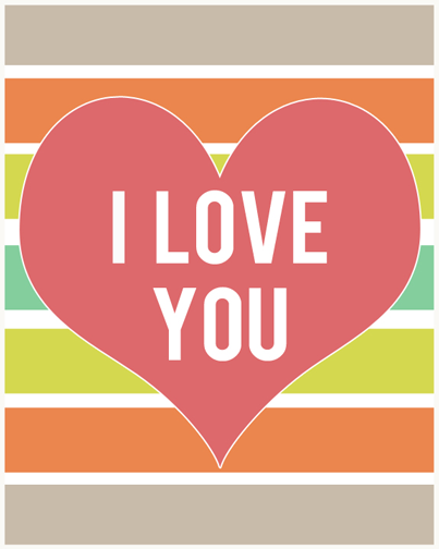 i love you printable cards