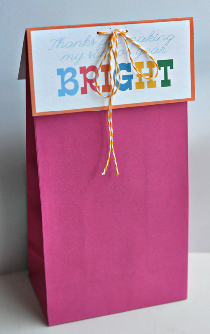 Gift bag ready to present to your favorite teacher - Enjoy.