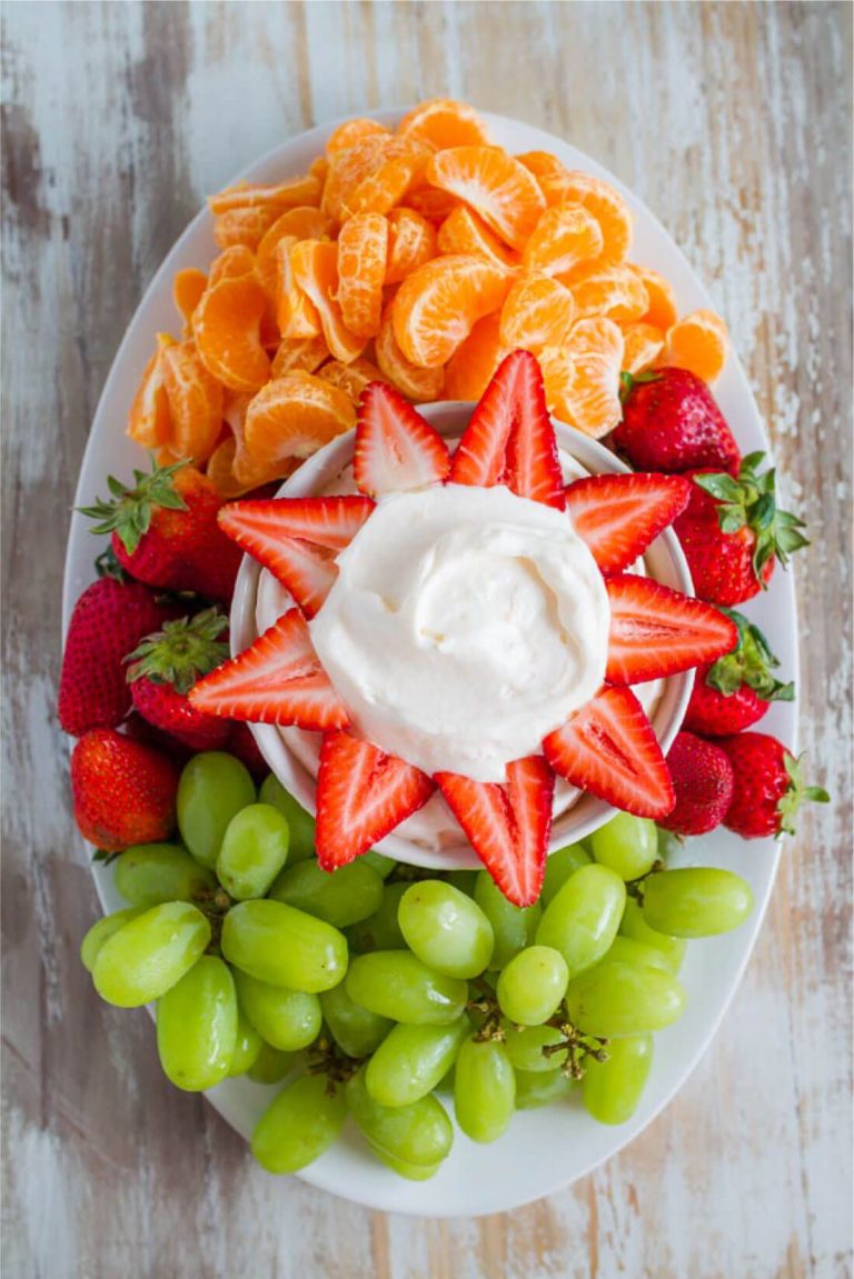 Peach Yogurt Fruit Dip | Recipe from 30daysblog