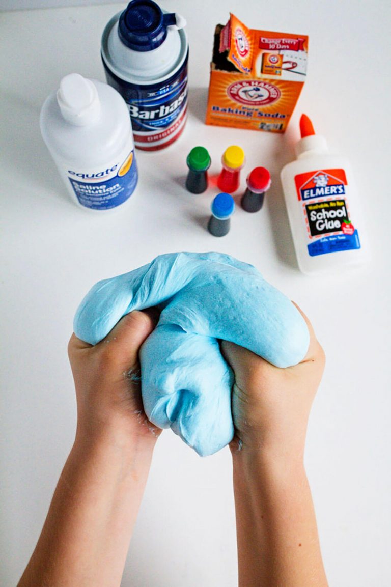 Fluffy Slime Recipe - Thirty Handmade Days - Shaving Cream Slime